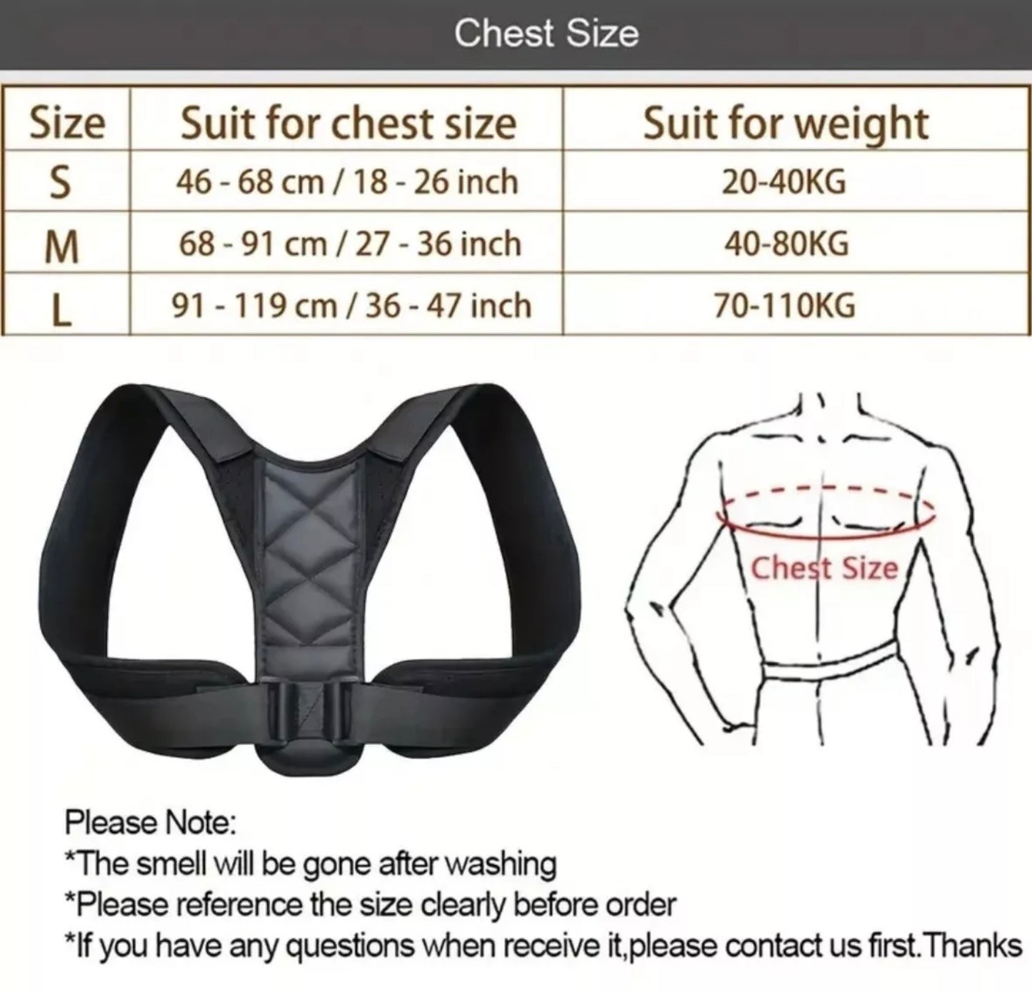 Posture Corrector for Men and Women, Support for a Straighter Back, Alleviating Hunchback and Relieving Back Pain, Enhancing Posture and Spinal Alignment (SMALL)