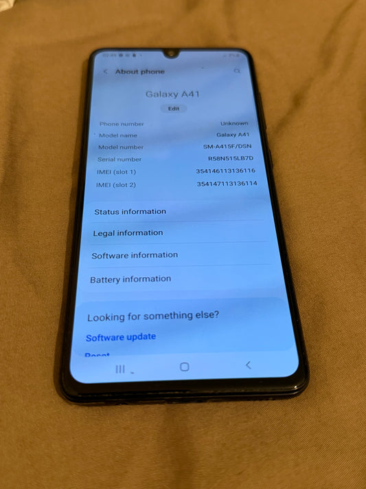 Samsung Galaxy A41 SM-A415F 64GB Unlocked Dual Sim Black