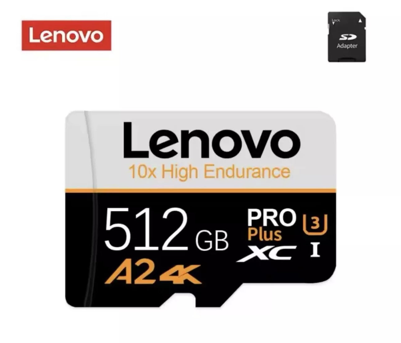 Micro SD Memory Card U3 A2 Class 10 512GB + Free Adapter