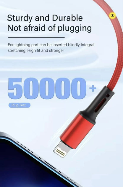 For iPhone cable charger fast charge Braided Long USB lead For 14 13 12 11