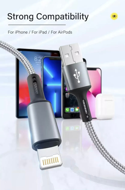 For iPhone cable charger fast charge Braided Long USB lead For 14 13 12 11