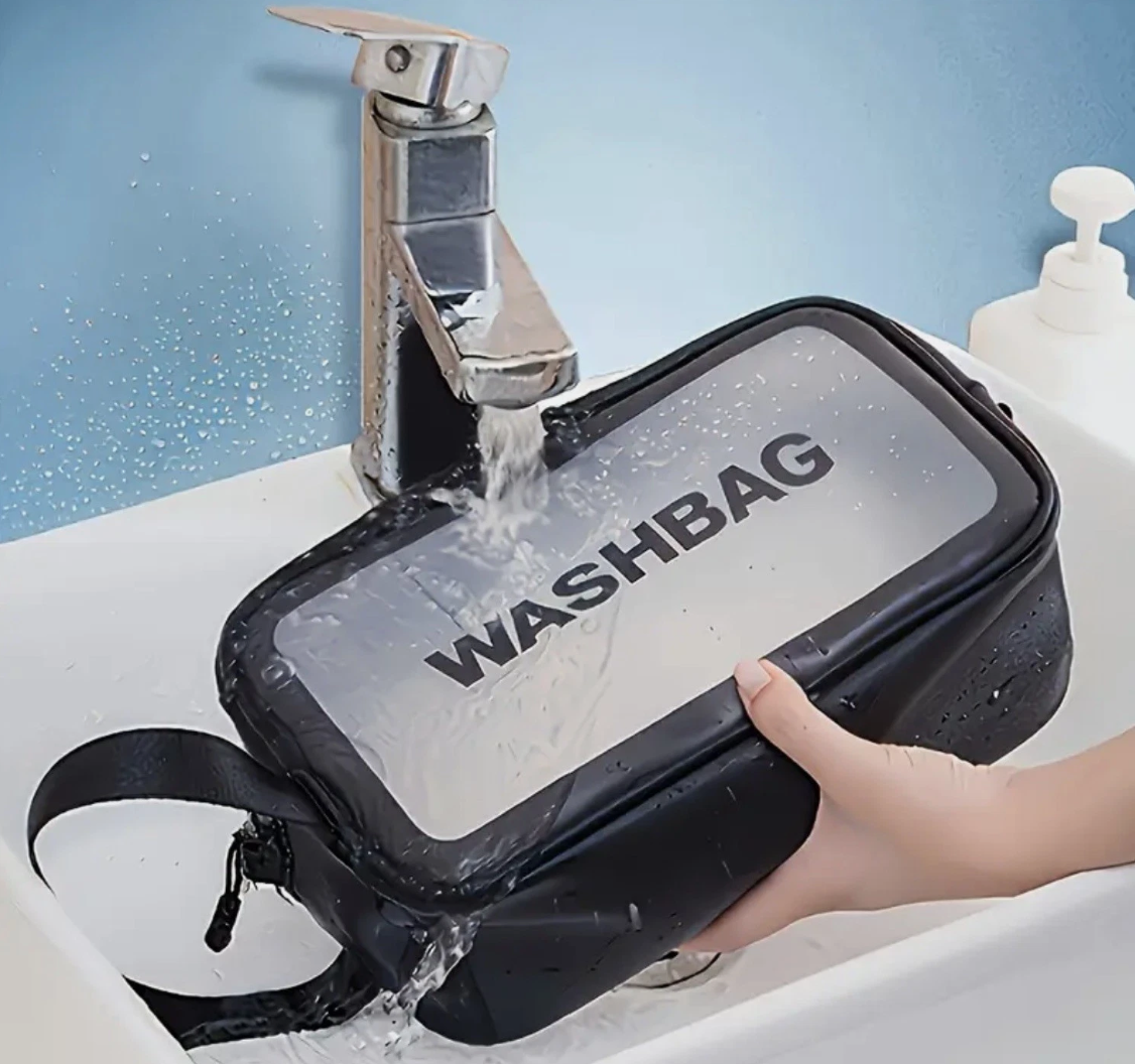 Toiletry Bag Portable Travel Wash Bag, PVC Waterproof Large Capacity Wash Bag