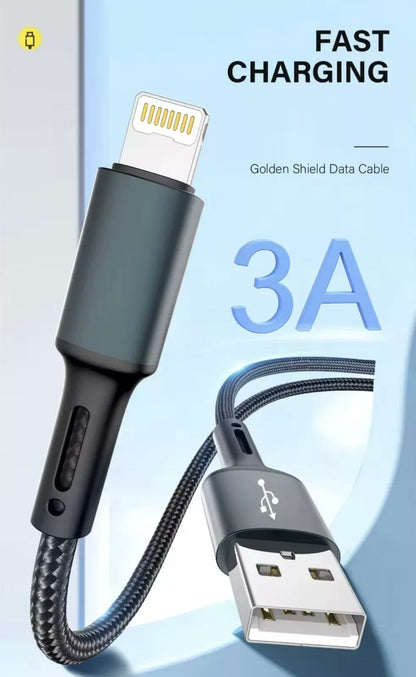 For iPhone cable charger fast charge Braided Long USB lead For 14 13 12 11