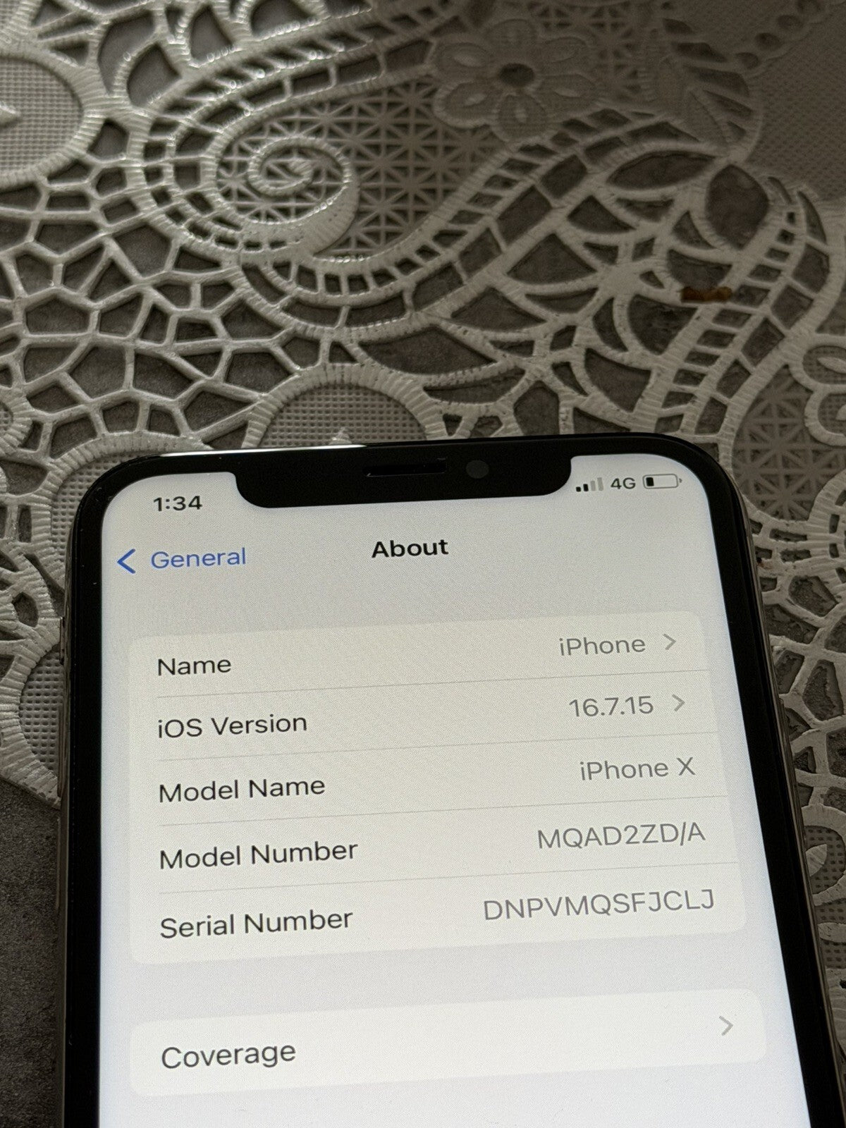 iPhone X 64gb Silver Unlocked - 100% 🔋 - No Face ID