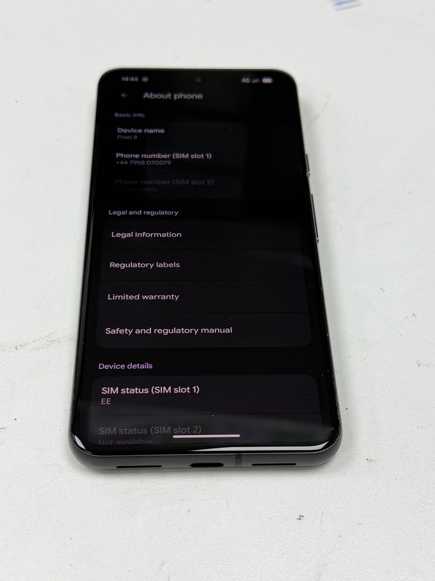 Google Pixel 8 128GB Obsidian Black Unlocked - Excellent !