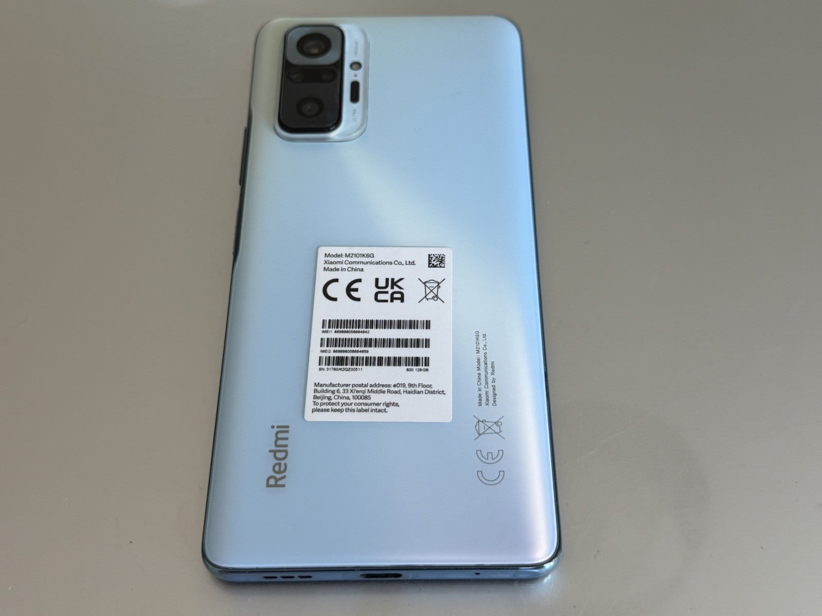 Xiaomi Redmi Note 10 Pro 128GB Glacier Blue Unlocked - New Battery 🔋 