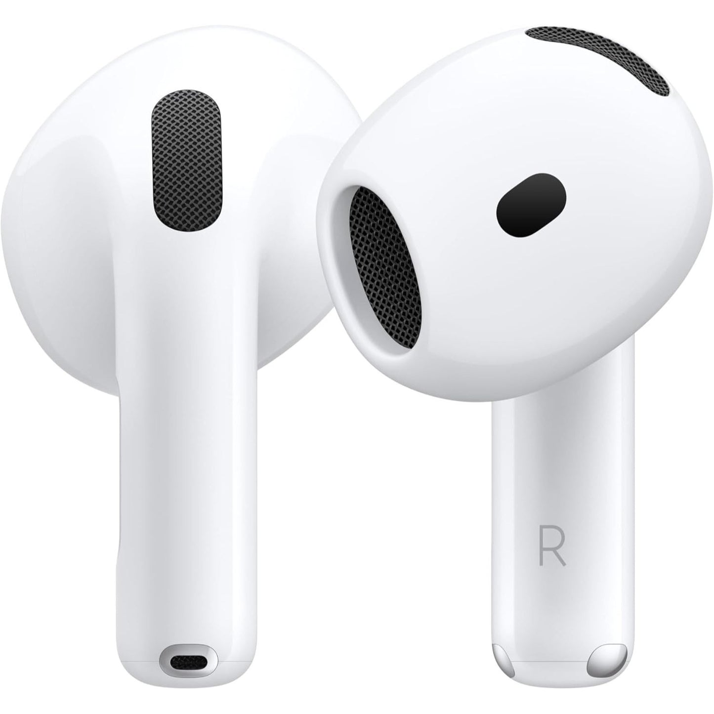 Apple AirPods 4 Wireless Earbuds, Bluetooth Headphones, Personalised Spatial Audio, Sweat and Water Resistant, USB-C Charging Case, H2 Chip, Up to 24 Hours of Battery Life, Effortless Setup for iPhone