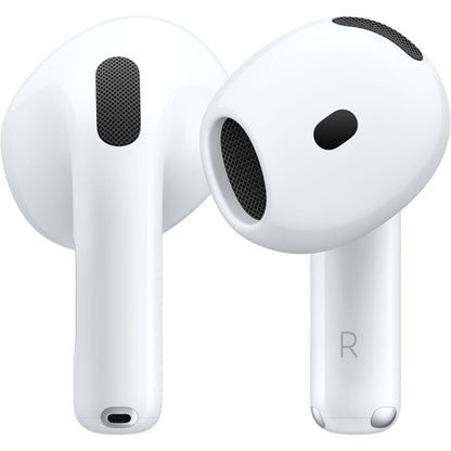 Apple AirPods 4 Wireless Earbuds, Bluetooth Headphones, Personalised Spatial Audio, Sweat and Water Resistant, USB-C Charging Case, H2 Chip, Up to 24 Hours of Battery Life, Effortless Setup for iPhone