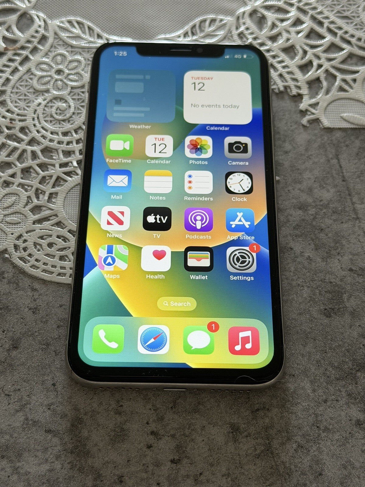 iPhone X 64gb Silver Unlocked - 100% 🔋 - No Face ID