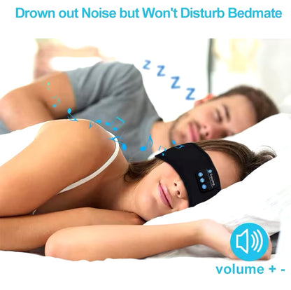 Wireless Bluetooth Headband Sleeping Eye Mask Headphones Headset Music Sports UK
