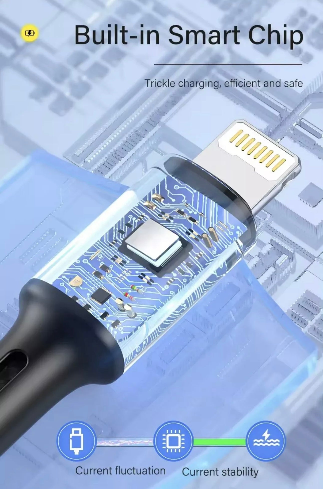 For iPhone cable charger fast charge Braided Long USB lead For 14 13 12 11