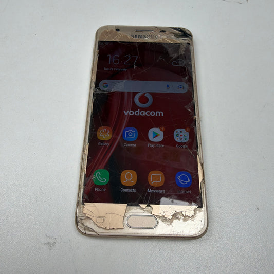 Samsung Galaxy J5 Prime Gold Unlocked 16GB 5.0" Android Smartphone Cracked