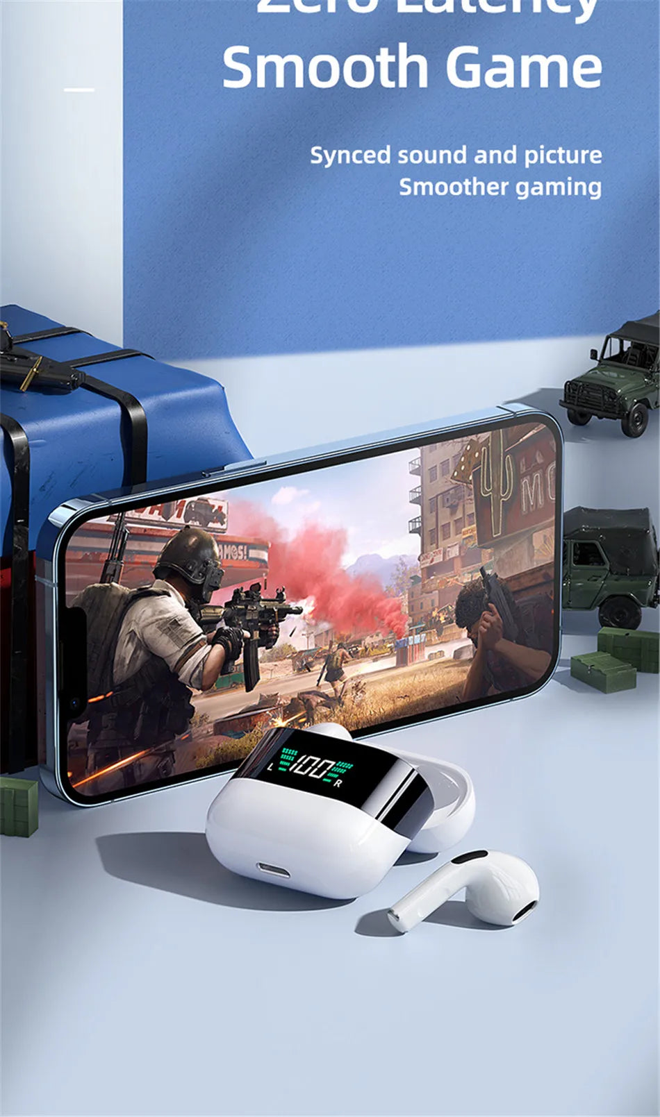 Remax TWS-10 Plus Dynamic Mini HIFI Bluetooth Headphones Display In Ear Stereo Fidelity Music Wireless Earphones Earbuds