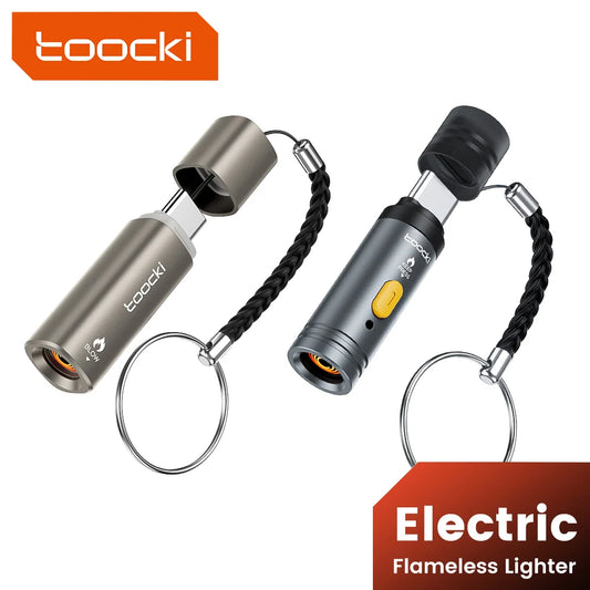 Toocki TG13/14 USB C Mini Lighter Press/Blow to Iight Portable Ignition Airline Approved Type C Flameless Lighter for Cell Phone