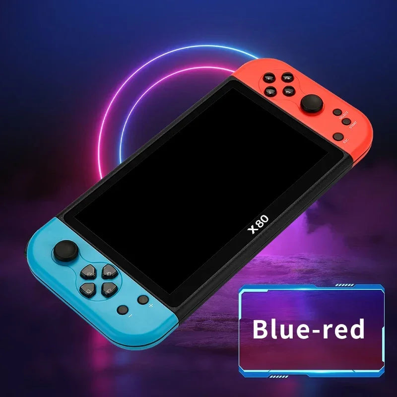Experience Retro Gaming X80 Handheld Console 40000+Classic Games 128G Memory For PS1 MAME CPS FCGB  7.0" Screen Children's Gift