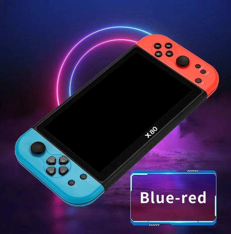 Experience Retro Gaming X80 Handheld Console 40000+Classic Games 128G Memory For PS1 MAME CPS FCGB  7.0" Screen Children's Gift