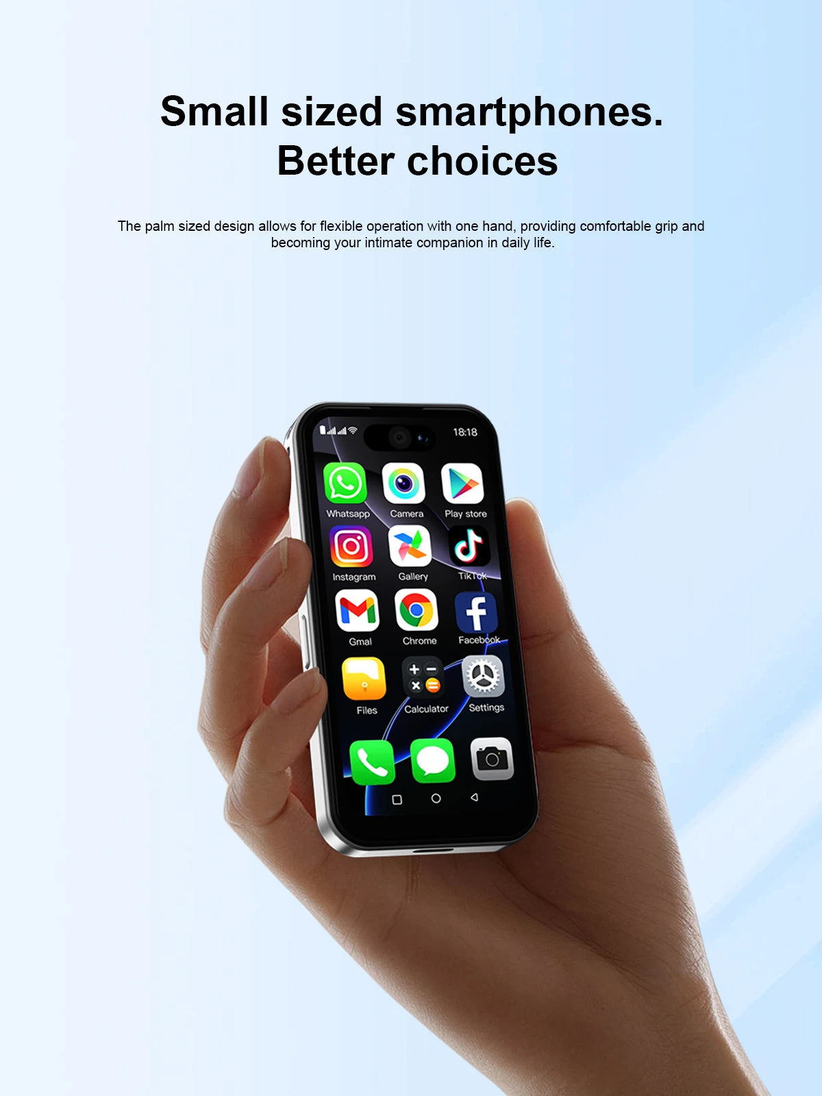 SERVO 17PRO MAX Android Mini Smartphone 3G WCDMA Dual SIM Standby 16GB ROM Play Store WiFi 3.75" Screen Cute Small Mobile Phones