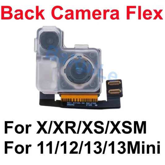 1pcs Big Rear Camera Flex For iPhone 11 12  XR XS Max 13 Mini Back Camera Main Lens Ribbon Flex Cable Repair Parts