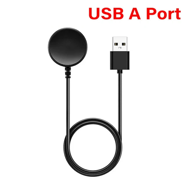 Portable Magnetic Watch Wireless Charger USB Cable Fast Charging Dock Station For Samsung Galaxy Watch 8 7 6 5pro 5 4 3 Active 2