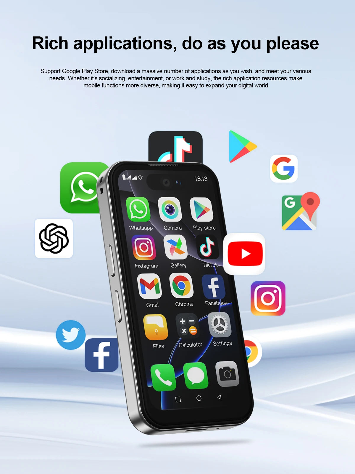 SERVO 17PRO MAX Android Mini Smartphone 3G WCDMA Dual SIM Standby 16GB ROM Play Store WiFi 3.75" Screen Cute Small Mobile Phones