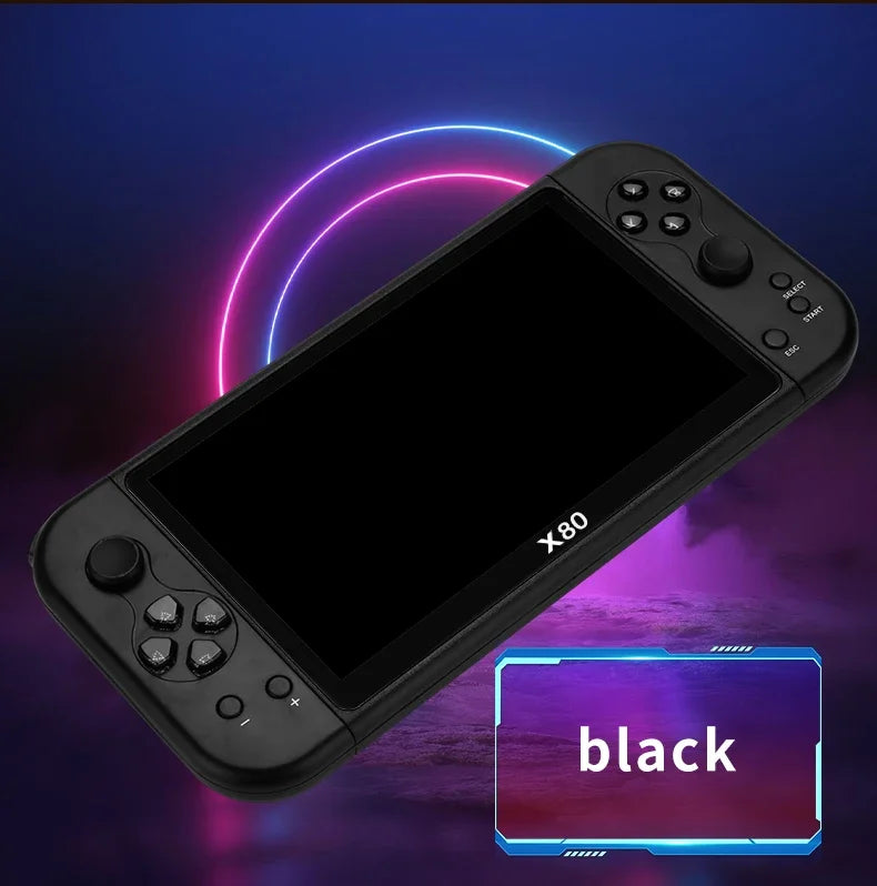 Experience Retro Gaming X80 Handheld Console 40000+Classic Games 128G Memory For PS1 MAME CPS FCGB  7.0" Screen Children's Gift