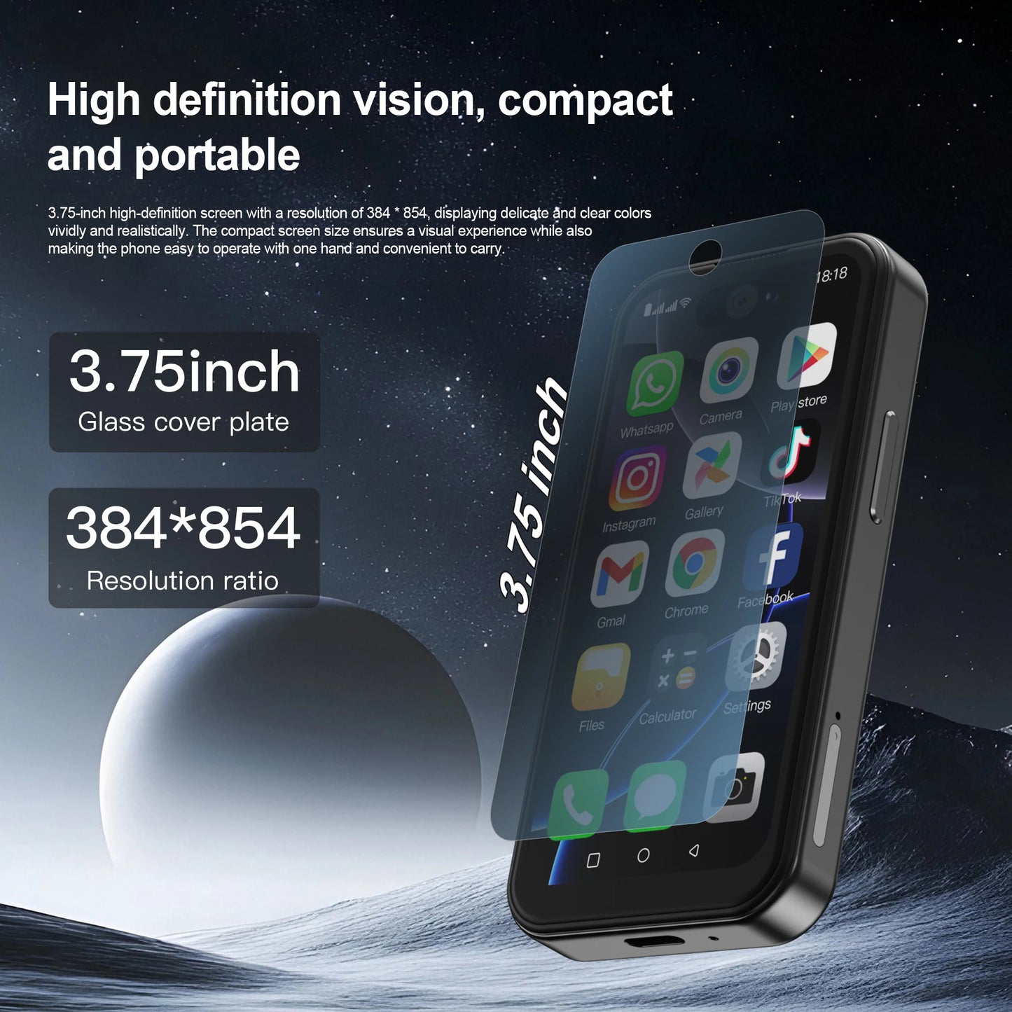 SERVO 17PRO MAX Android Mini Smartphone 3G WCDMA Dual SIM Standby 16GB ROM Play Store WiFi 3.75" Screen Cute Small Mobile Phones