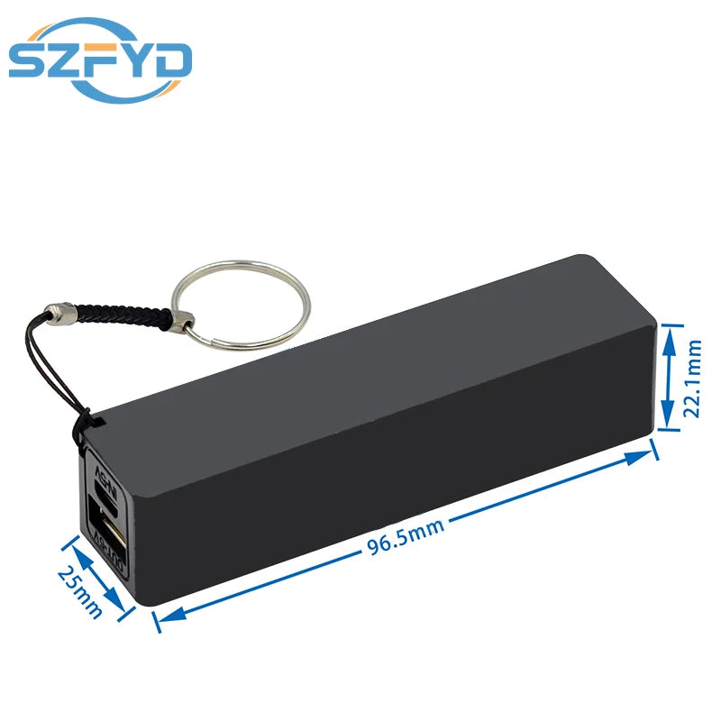 USB Power Bank Case Kit 18650 Battery Charger DIY Box Shell Kit Black