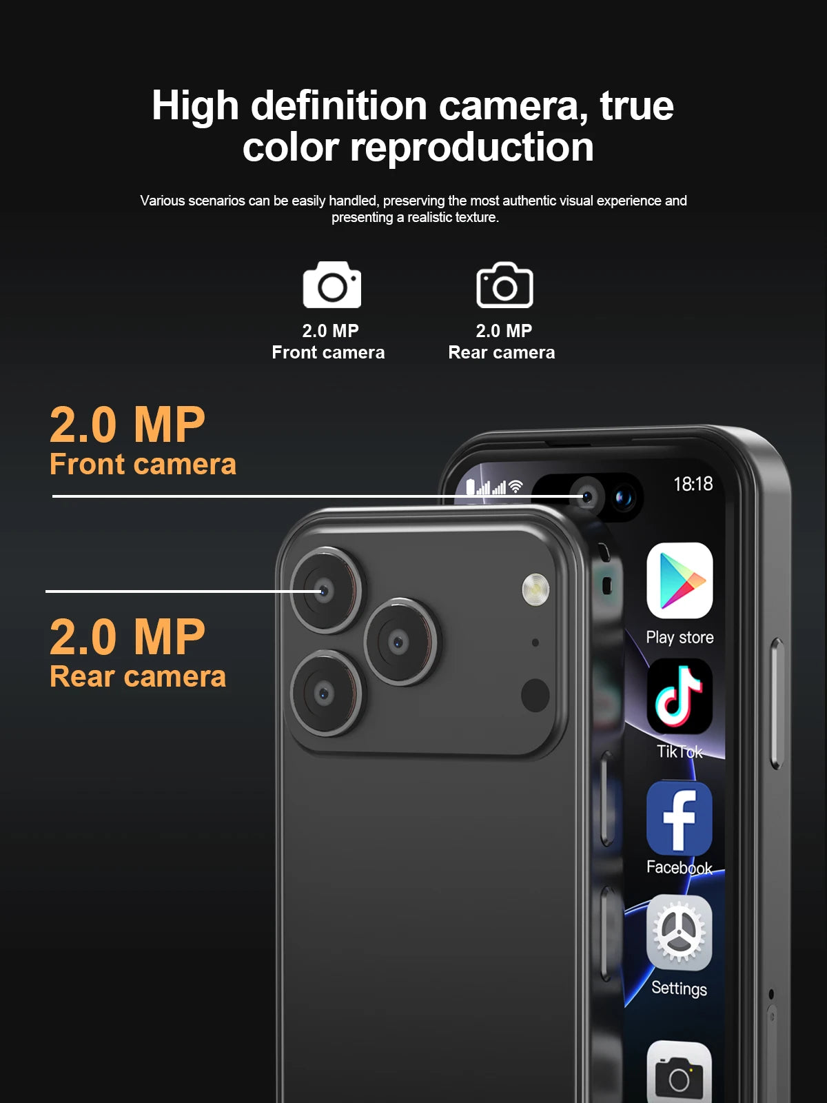 SERVO 17PRO MAX Android Mini Smartphone 3G WCDMA Dual SIM Standby 16GB ROM Play Store WiFi 3.75" Screen Cute Small Mobile Phones