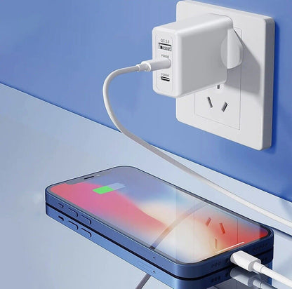 65W GaN Fast Quick Charger PD Type-C USB QC 3.0 Wall Charger Adapter UK Plug