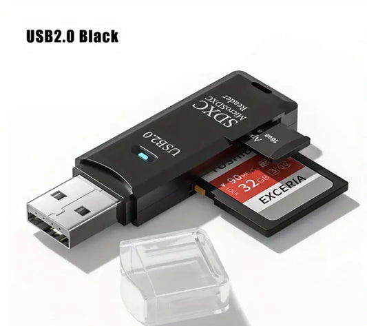 OTG USB2.0 Mini SD/TF Card Reader High-Speed Photo & Data Transfer Plug & Play