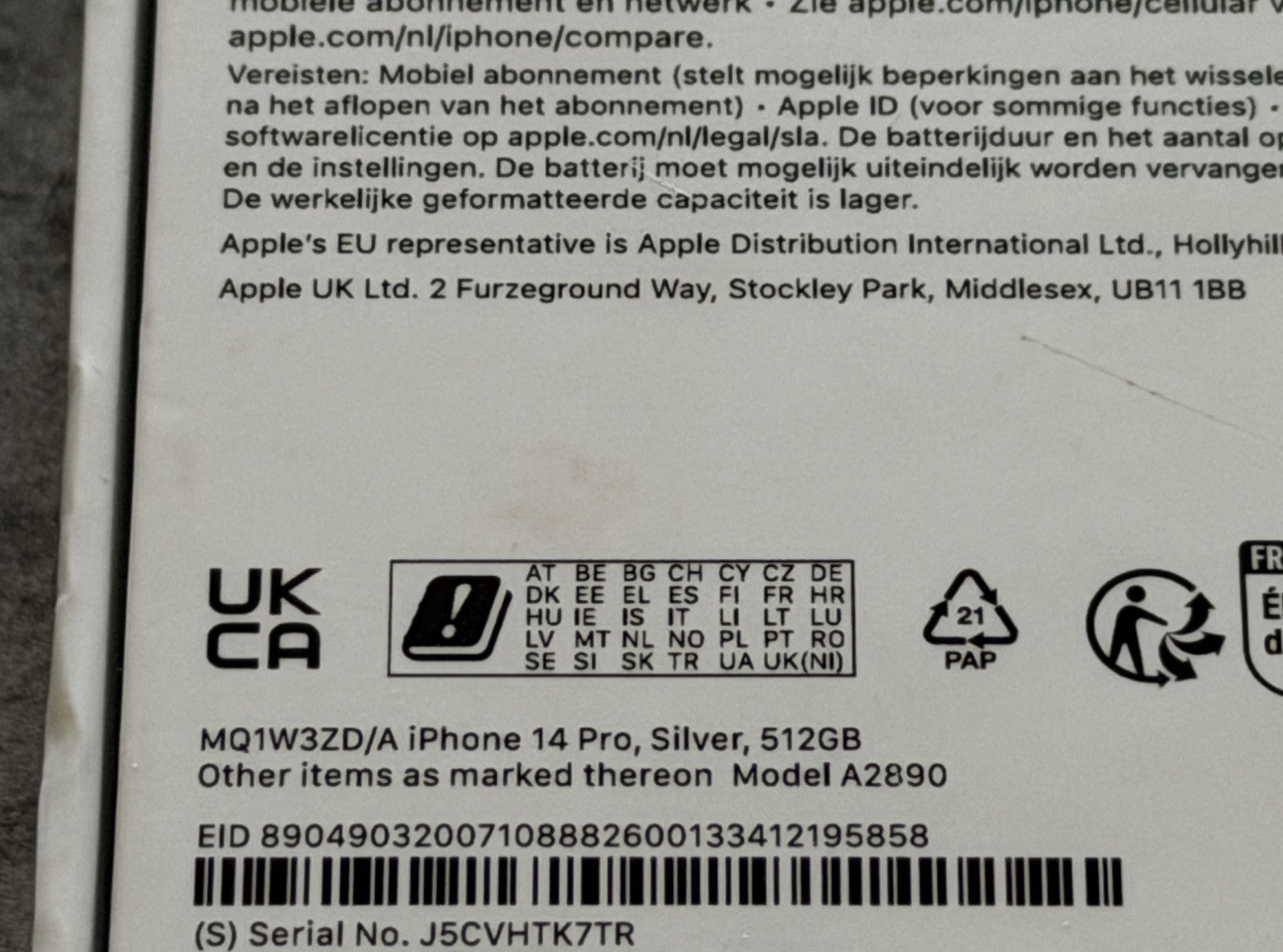 iPhone 14 Pro 512GB Silver Unlocked - 100% 🔋 (Boxed)