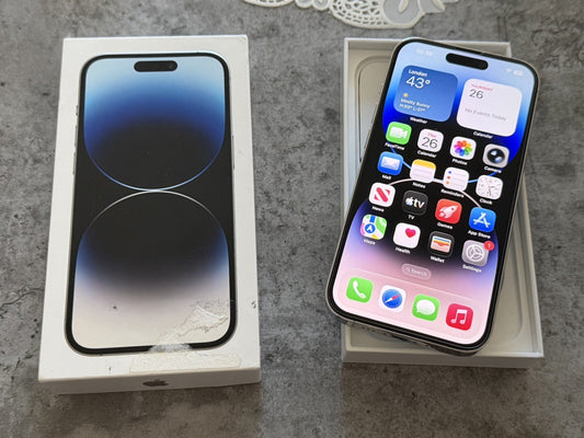 iPhone 14 Pro 512GB Silver Unlocked - 100% 🔋 (Boxed)