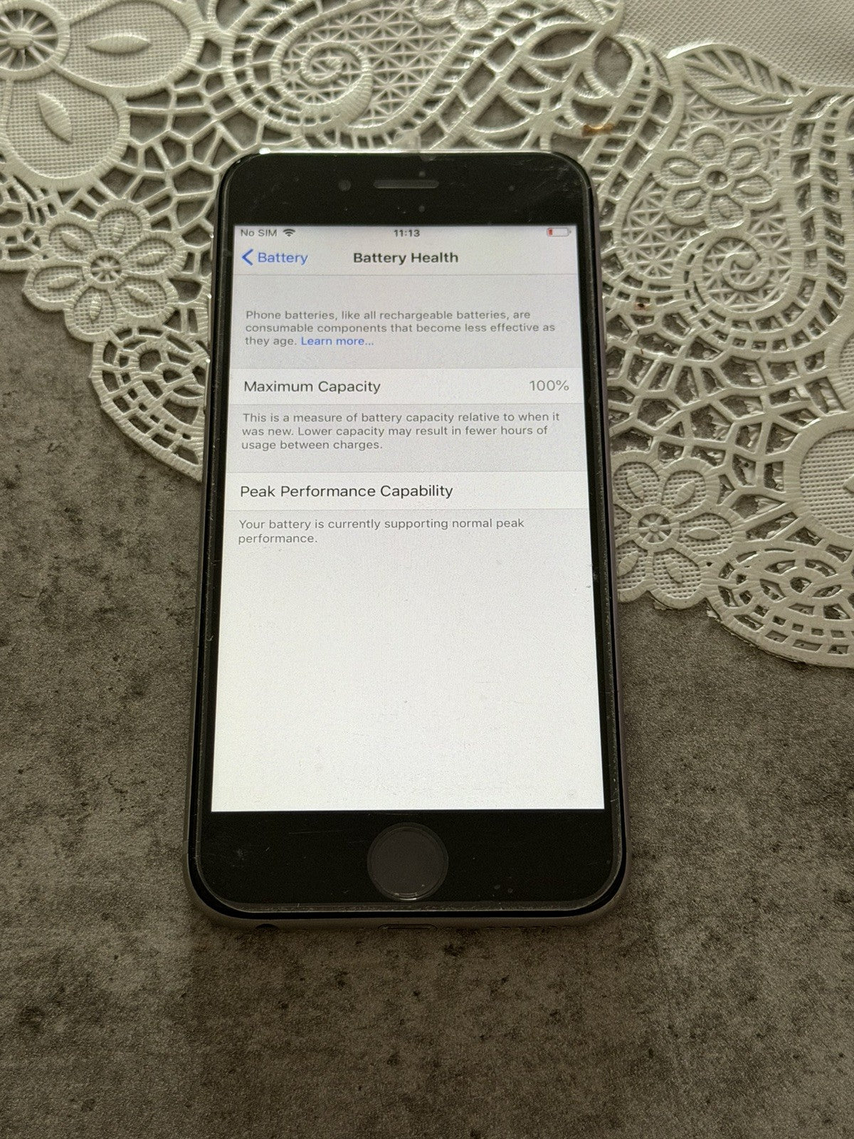 iPhone 6 16GB Space Grey Unlocked - 100% 🔋 - No Touch ID