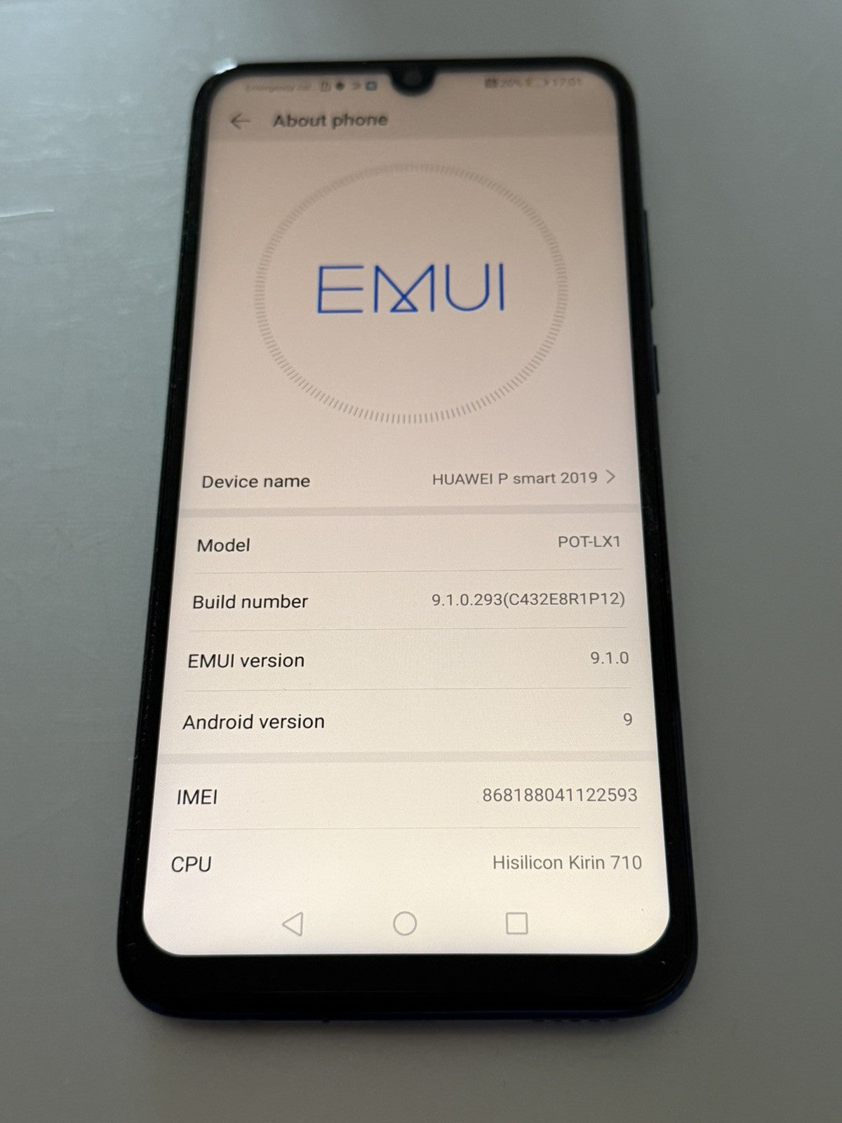 Huawei P smart (2019) POT-LX1RUA - 64 GB - Aurora Blue (Unlocked)