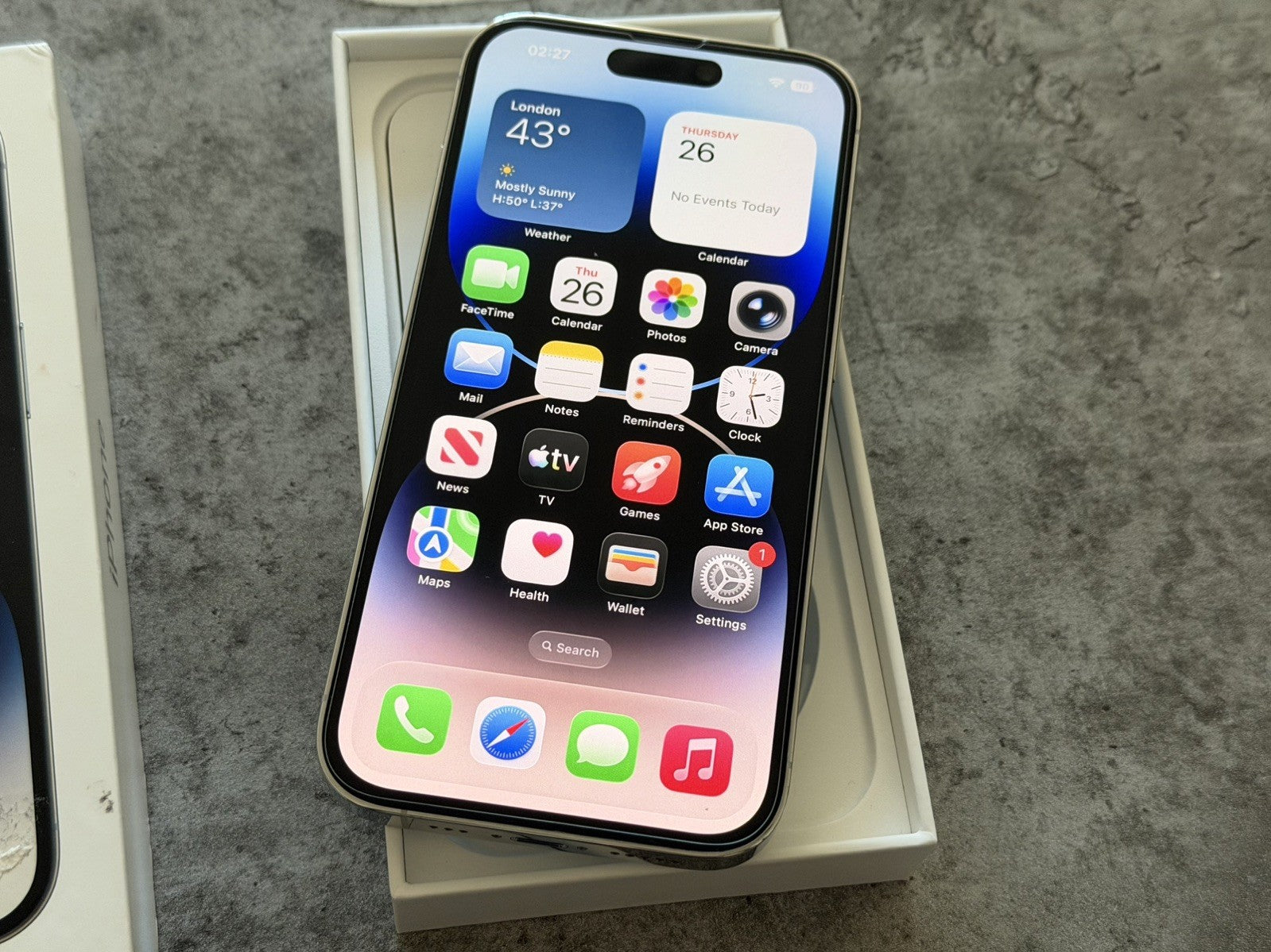 iPhone 14 Pro 512GB Silver Unlocked - 100% 🔋 (Boxed)