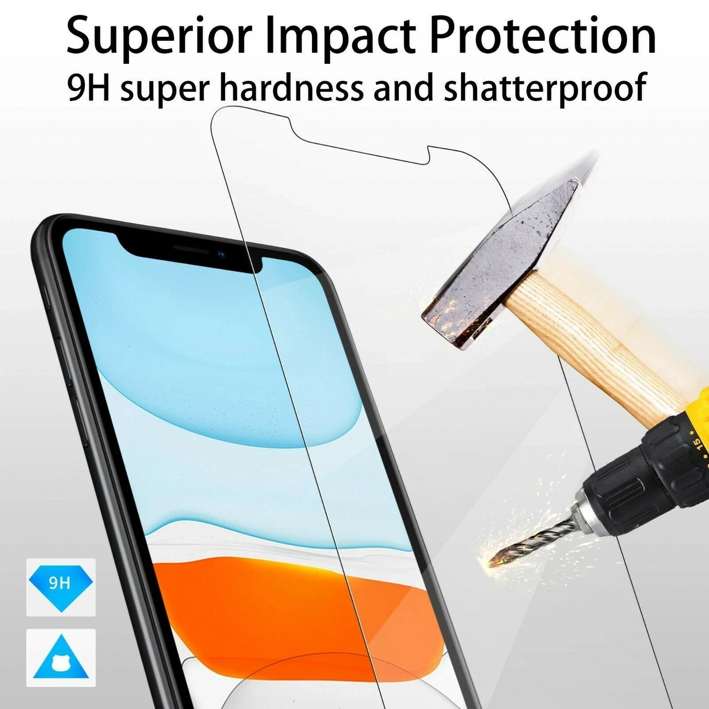Screen Protector For iPhone 17 16 15 14 13 12 11 Pro Max XR XS X Tempered Glass